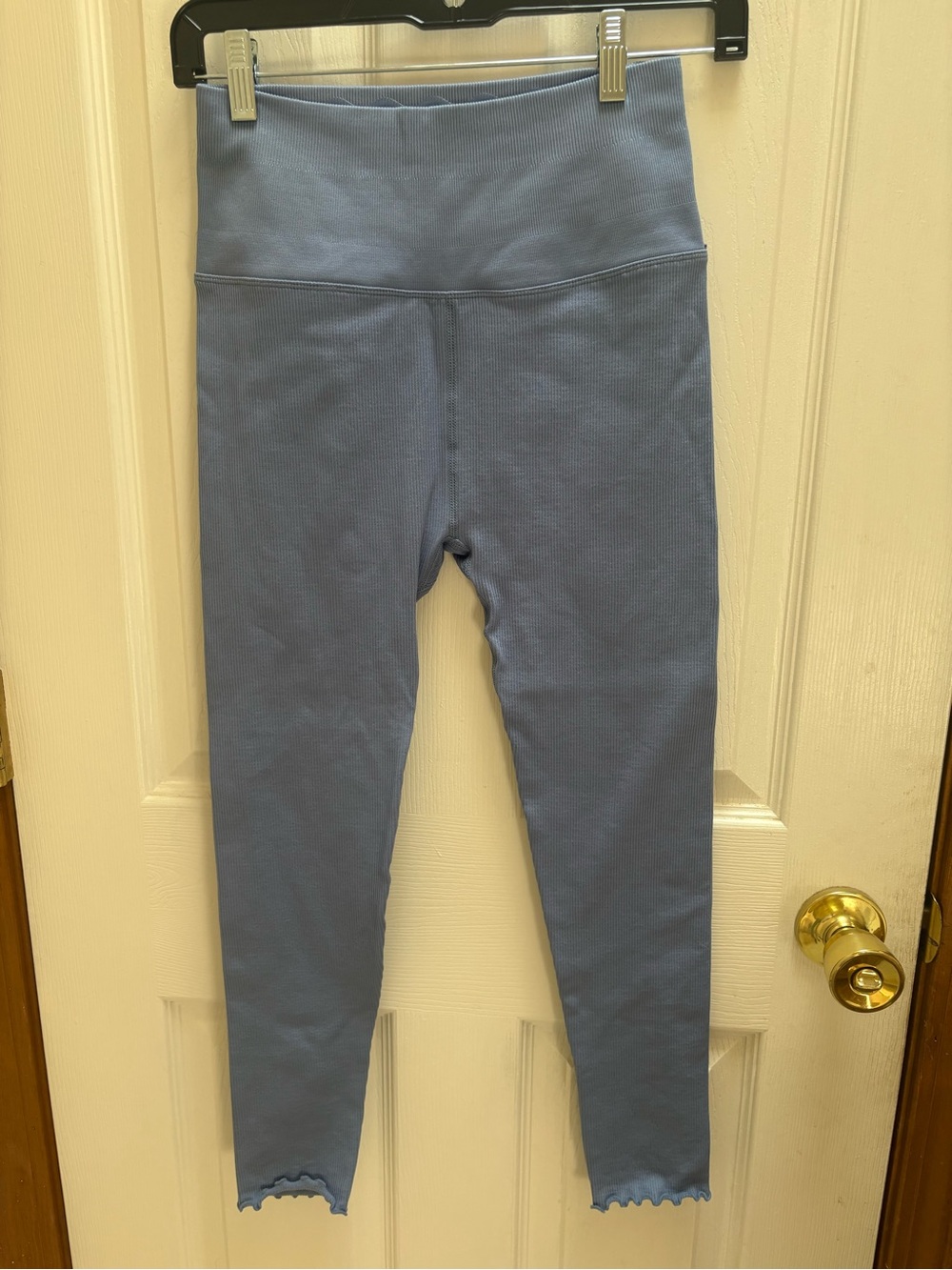 Spiritual Gangster women’s Ribbed Leggings in Dusty Blue
